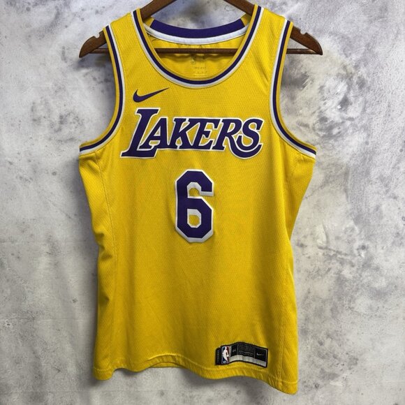 Nike LeBron James #6 Icon Edition Jersey Men’s M 19.5x27 LA Lakers NBA Swingman - Picture 1 of 12